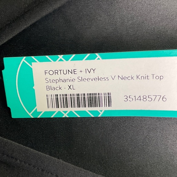 Fortune + Ivy Black Sleeveless Blouse - Picture 2 of 6